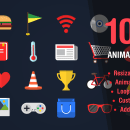 Icon Library - 100 animated icons. Motion Graphics, Animation, and Graphic Design project by Paúl Alayo - 04.14.2016