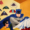 Los 100 Batarangs de Batman. Traditional illustration, and Painting project by Javier González Delgado - 05.14.2016