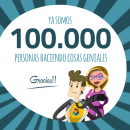 Gracias! Ya somos 100.000!. Design, Advertising, IT, Education, Events, Information Architecture, Marketing, Multimedia, Web Design & Infographics project by Genially Web - 05.30.2016