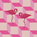 Pink Flamingos. Traditional illustration, and Graphic Design project by Berryberels Berels - 08.09.2016