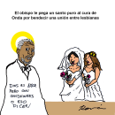 El Obispo le pega un santo puro al cura de Onda por bendecir una unión lésbica. Un proyecto de Cómic de Roman Queral - 23.08.2016