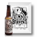 Serpent Beer. Design, Traditional illustration, and Calligraph project by Pere Rosell Codina - 09.01.2016