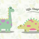 Little Dinosaur. Design e Ilustração tradicional projeto de Sonia Medina Malón - 20.09.2016