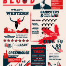 Infografía Tarantino's Influences. Not Without Blood. Traditional illustration, and Graphic Design project by Isabel García - 09.21.2016