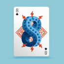 Playing Arts - 8 of Spades ♠. Un proyecto de Ilustración tradicional, Dirección de arte, Tipografía y Caligrafía de Eduardo Dosuá - 27.09.2016