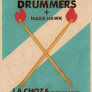 GIG Poster GAS Drummers. Ilustração tradicional, e Design gráfico projeto de Johnny Piñeiro - 13.02.2017