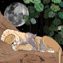 Canción dibujada: The Lion Sleeps Tonight Ein Projekt aus dem Bereich Traditionelle Illustration von Rafael Fuster Forteza - 04.04.2017