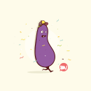 "Eggplant". Traditional illustration, Character Design, Graphic Design, Comic, and Vector Illustration project by Yago Quintas - 04.22.2017