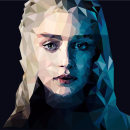 Ilustración de Daenerys estilo Lowpoly. Vector Illustration project by Daniel Cupil Alvarez - 06.09.2015