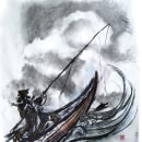 “El pescadorcito Urashima”: Introducción a la ilustración infantil. Traditional illustration project by Miguel Gosálvez Mariño - 07.22.2017