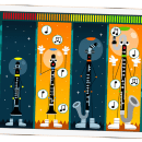 Planeta Clarinet App (iOs y Android). Un projet de Illustration traditionnelle, Direction artistique, Conception de jeux  et Illustration vectorielle de Xavi Ramiro - 30.08.2017