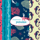 "UNDERWATER PARADISE" - Colección de Estampados para Wallpaper. Un proyecto de Diseño, Ilustración tradicional, Diseño gráfico y Pattern Design de Raquel Montoya - 11.10.2017