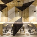 MOSAIK Pan/Café. Projekt z dziedziny Design, 3D,  Architektura, Projektowanie i w, rób mebli, Architektura wnętrz, Projektowanie wnętrz, Projektowanie oświetlenia, Postprodukcja fotograficzna i Infografika użytkownika Pablo Marcos Vila - 20.04.2015