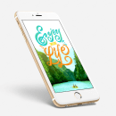 Fondo para celulares con lettering. Un proyecto de Diseño gráfico, Caligrafía y Lettering de Kobby Mendez - 23.10.2017