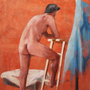 Hombre desnudo. Óleo sobre lienzo 116 x 89 cm. Fine Arts, and Painting project by Encarni Martín - 11.05.2017