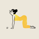 Yoga time. Traditional illustration project by Judit Canela - 11.10.2017