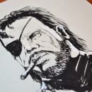 Videogames series: #1 Big Boss (Metal Gear Solid). Ilustração tradicional projeto de Alice Delacroix - 30.11.2014