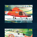 Helicópteros. Sello postal. Traditional illustration, and Graphic Design project by Roberto Roiz - 05.07.2017