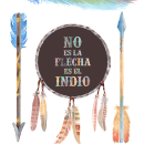 No es la flecha, es el indio!. Design, Traditional illustration, and Lettering project by Alejandro Bottini - 01.17.2018