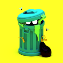 TRASH. Traditional illustration, 3D, Art Direction, and Character Design project by Antonio Hitos - 02.07.2018