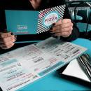 Cartas para restaurante El Americano. Design editorial, e Design gráfico projeto de Laura Singular - 08.02.2018