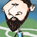 Caricatura Lionel Messi. Un progetto di Illustrazione tradizionale e Illustrazione vettoriale di Fernando Otero - 18.02.2018