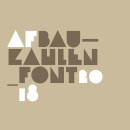 Bauzahlen Font. Design gráfico, e Tipografia projeto de Miguel Ángel Hernández - 04.03.2018