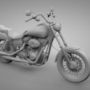 Harley Davidson 3D Model Turntable Wireframe. 3D, and 3D Modeling project by Alberto Lozano Cabedo - 03.24.2018