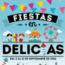 Cartel - "Fiestas en Delicias" 2016. Design gráfico projeto de Sonia San José Campos - 01.07.2016