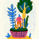 Niño bonsai. Traditional illustration project by Matías Schmidt - 05.23.2018