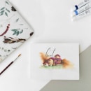 Watercolor house. Design, Traditional illustration, Social Media, Drawing, and Watercolor Painting project by Carla Bonfigli - 06.09.2018