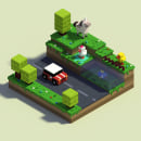 Crossy Road Fan Art con MagicaVoxel. 3D, Art Direction, To, and Design project by Mariano Rivas - 07.12.2018