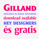 Gilland Font (Free) 2018. Design, Br, ing, Identit, Graphic Design, T, pograph, Social Media, and Creativit project by Andreu Gallart Ruiviejo - 07.12.2018