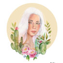 Mi Proyecto del curso: Retrato ilustrado en acuarela. Un projet de Design , Illustration, Beaux Arts , et Dessin de Sandra Casado Díaz - 16.07.2018