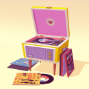 Record store day. Design, 3D, and 3D Modeling project by Cecilia Meade - 08.07.2018