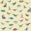 Estampado textil dinosaurios. Un progetto di Fashion design di Inma S.Bastida - 11.01.2013