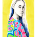 Mi Proyecto del curso: Retrato con lápiz, técnicas de color y Photoshop. Un proyecto de Bellas Artes, Diseño gráfico, Dibujo a lápiz, Dibujo y Dibujo de Retrato de Mina Ortiz - 02.10.2018