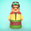 Frida Kahlo. Escultura, Design de brinquedos, Ilustração digital, e Design de personagens 3D projeto de Dídac Soto Valdés - 09.10.2018