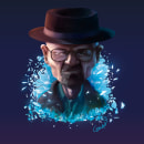 HEISENBERG. Traditional illustration, Fine Arts, Portrait Illustration, and Portrait Drawing project by Gerson Eric Pereira Rafael - 11.05.2018