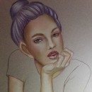 Mi Proyecto del curso: Ilustración con pastel y lápices de colores. Desenho de retrato projeto de Cecilia Aguilera - 16.11.2018