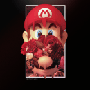 Mario and flowers. Digital Illustration project by David Pastor Lopez - 11.20.2018