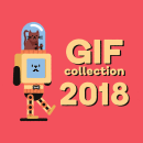 GIF collection 2018. Motion Graphics, Animation, and 2D Animation project by Alberto Pozo - 11.20.2018