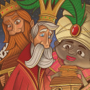 Los 3 reyes magos. Un proyecto de Diseño, Ilustración tradicional, Dirección de arte, Diseño de personajes, Creatividad, Dibujo e Ilustración digital de Fernando Sala Soler - 24.12.2018