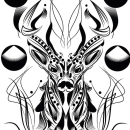 Mystic Deer - Práctica de ilustración 2016. Ilustração vetorial projeto de Jean Jovel - 10.08.2016