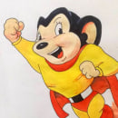 Mighty mouse - Super ratón. Un proyecto de Pintura y Pintura a la acuarela de Vanesa Vilaseca - 03.01.2019