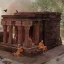Sāñcī - Temple 17​​​​​​​. Ilustração tradicional, Arquitetura, Ilustração digital, e Modelagem 3D projeto de Sergio R. A. - 11.01.2019
