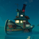 Cartoon Boat. 3D, Videogames, e Concept Art projeto de Álvaro Pérez Aparicio - 17.03.2019