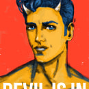 DEVIL IS IN POSTER. Traditional illustration, and Digital Illustration project by Patrícia Helena Cardoso - 03.25.2019