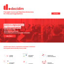 Sitio web de Decidim.org. Web Design, e Desenvolvimento Web projeto de Javier Usobiaga Ferrer - 28.10.2018