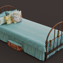 Bed vintage. Een project van 3D van Jose Olmedo - 29.03.2019